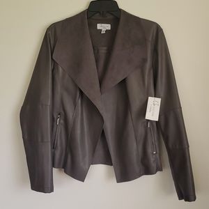 Grey faux leather jacket